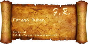 Faragó Ruben névjegykártya